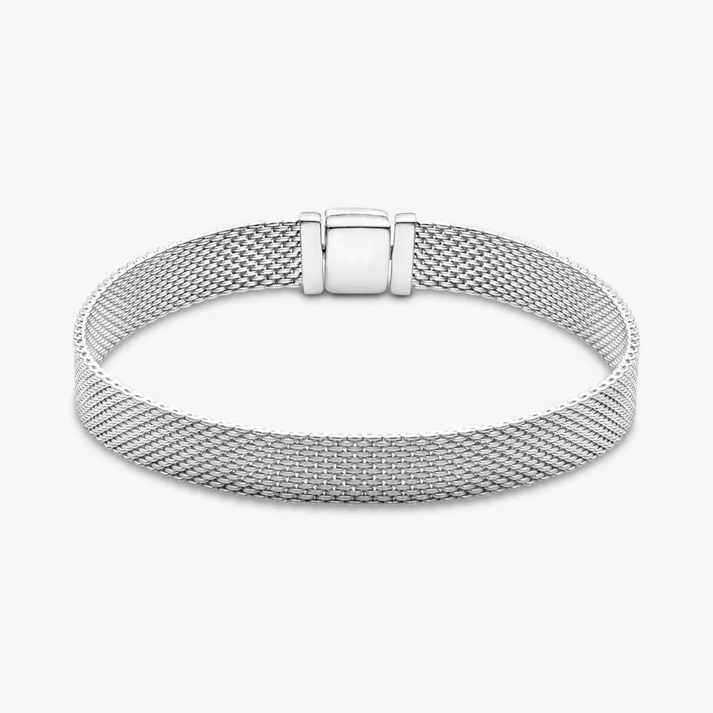 Femmes Mesh Charm Bracelets 925 Argent Top Qualité Luxe Designer Fine Jewelry Fit Perles Charms Style Européen Lady Cadeau Avec Boîte Originale3545194