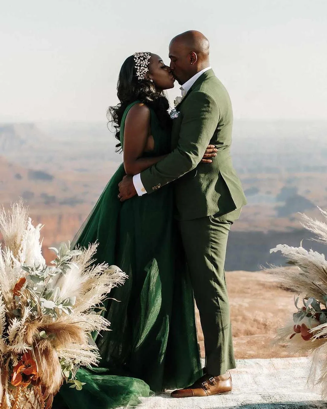 green dress for beach wedding Flowy Sage Green Boho Beach Wedding Dress