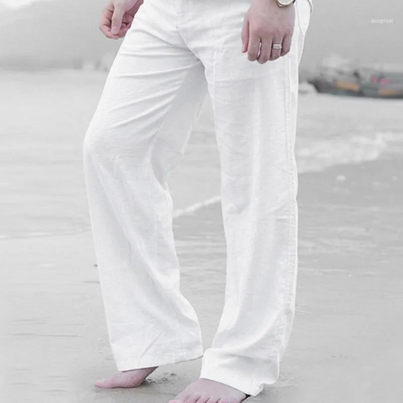 Men's Pants Beach Yoga Trousers Hippy Summer Bottoms Soft Long Homewear1