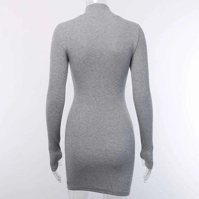 Knitted Turtleneck Bodycon Dress Womens Long... From Dou003, $11.56 In Bulk  | DHgate.Com