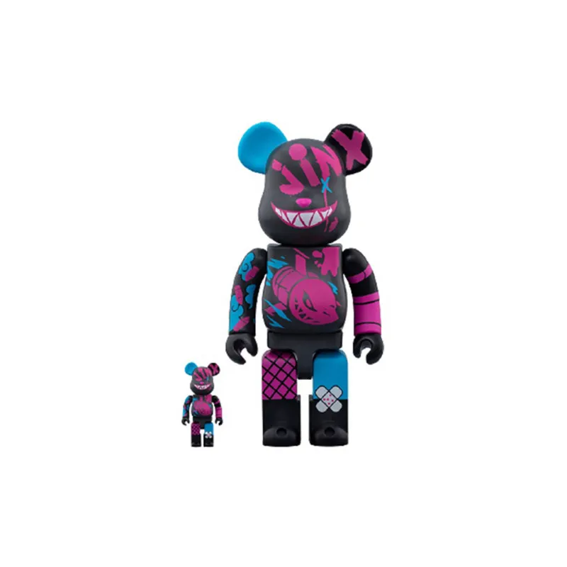 Ny reservation Hero League Lol Jinkesi Building Block Violence Bearbrick 400% Wang Sicongs samma graffiti Handgjorda modeprydnad Barngåva 28-70cm