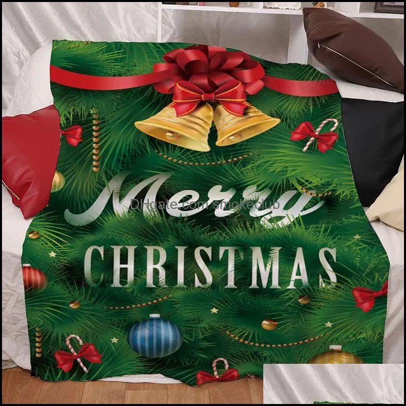 Christmas Series Blanket Digital Printing Winter Thickening Double Layer Fashion Woollen throw blankets Multicolor Multi Pattern