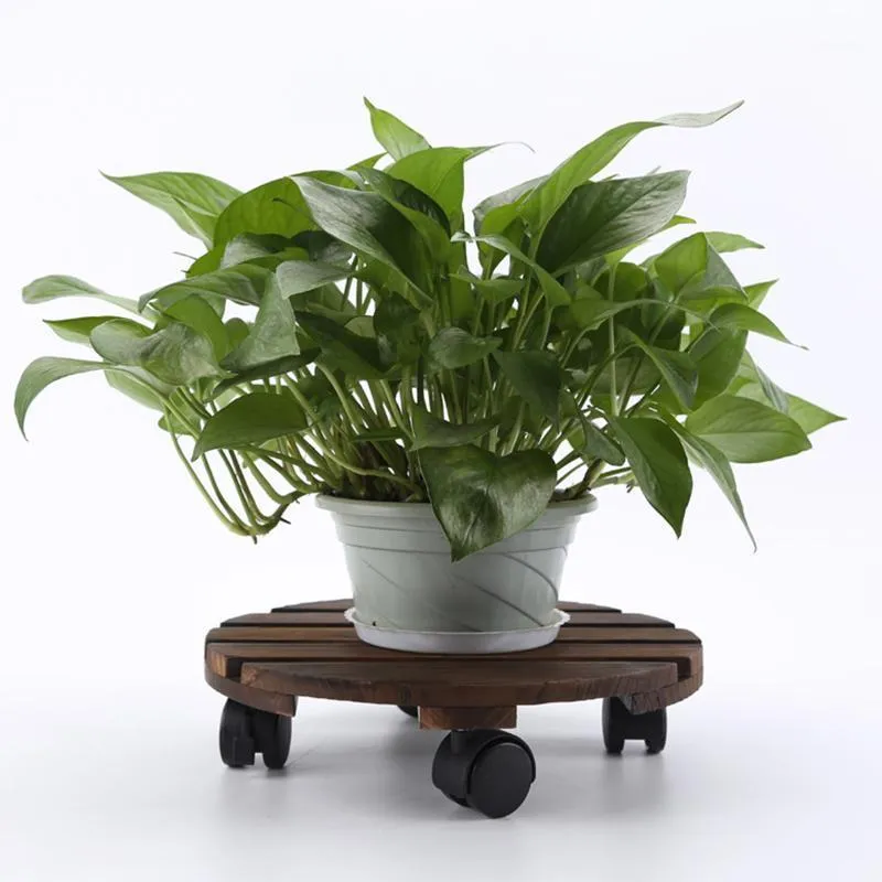 Planters Potten Potplant Stand Caddy Dolly Flower Pot Trolley Dienblad met afsluitbare wielen