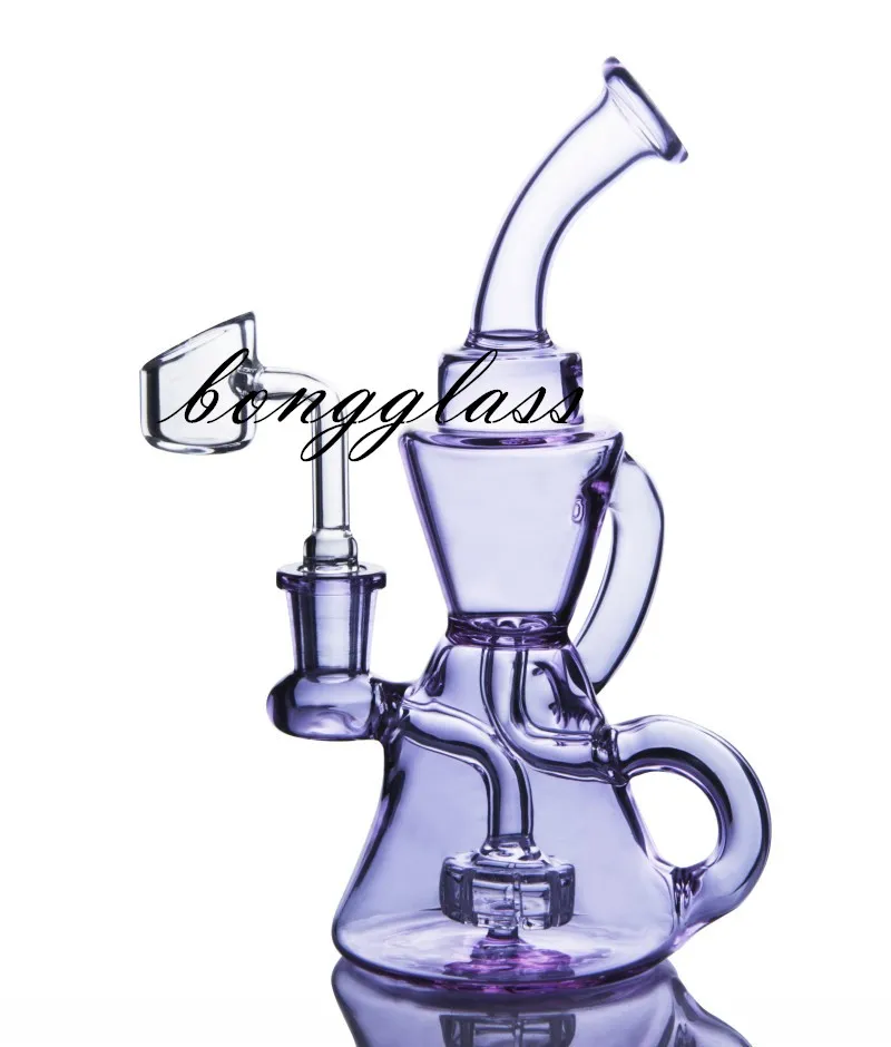 7,8 inch Klein Recycler Olie Rigs Beker Bong Roken Accessoires Matrix PERC Dikke Glazen Water Bongs Cycloon Waterpijp met 14mm Banger