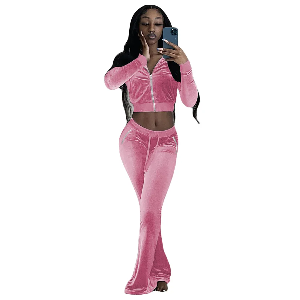 Velvet outfit set cheap