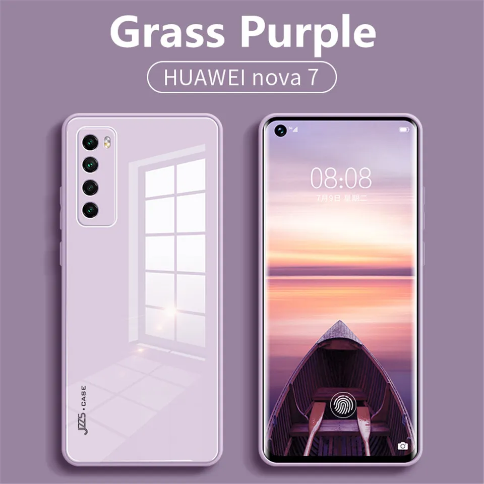 Original Vätska Härdade Glas Fodral för Huawei P40 PRO Plus P30 Pro Nova 6 5G NOVA 7 SE PRO Cell Phone Lens Skyddskåpa