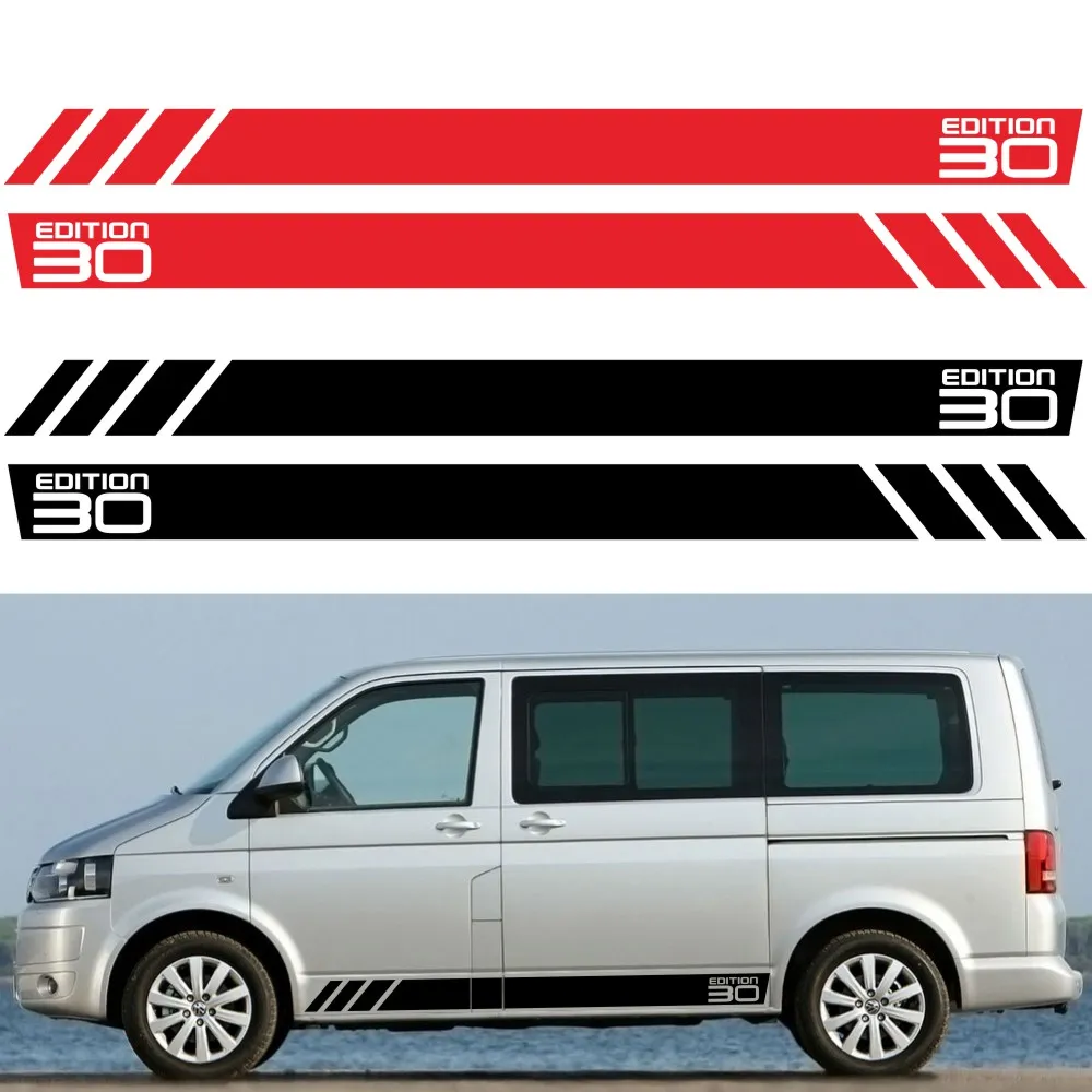 BUS California T6 30 Edition Car Door Side Skirt Stripe Sticker Volkswagen  VW Multivan Transporter T4 T5 T6 Accessori From Shuangyin1995, $22.44