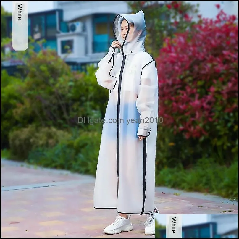 Raincoats Long Portable Raincoat Waterproof Large Unisex Adult Outdoor Hooded Poncho Motorcycle Transparent Lightweight QEA60YY