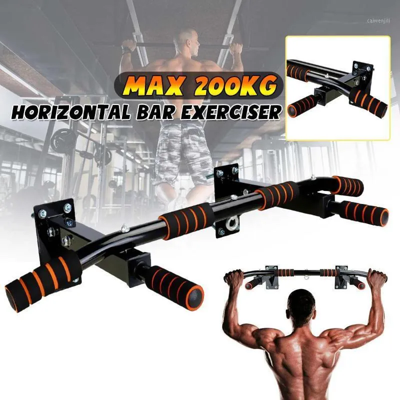 Horizontale staven 200kg Wall gemonteerd met brede antislip pad Home Gym Training Chin Up Pull Training Bar Sport Fitness Equipment