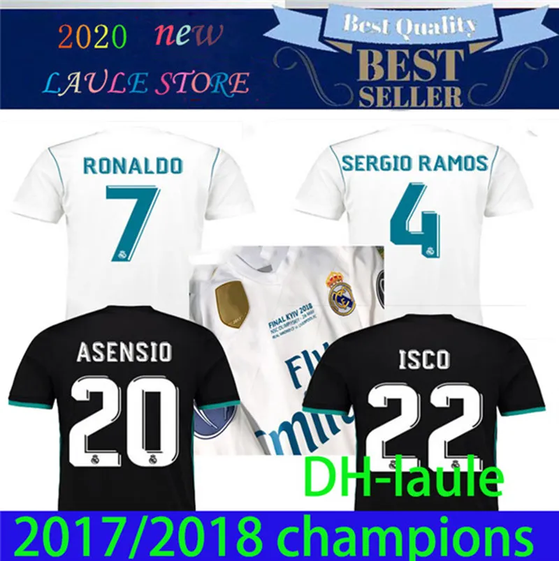 2017 2018 Real Benzema Soccer Jerseys 17 18 Bale Modric Retro Football Shirts Vintage Isco Maillot Sergio Ramos Ronaldo Madrids Camiseta