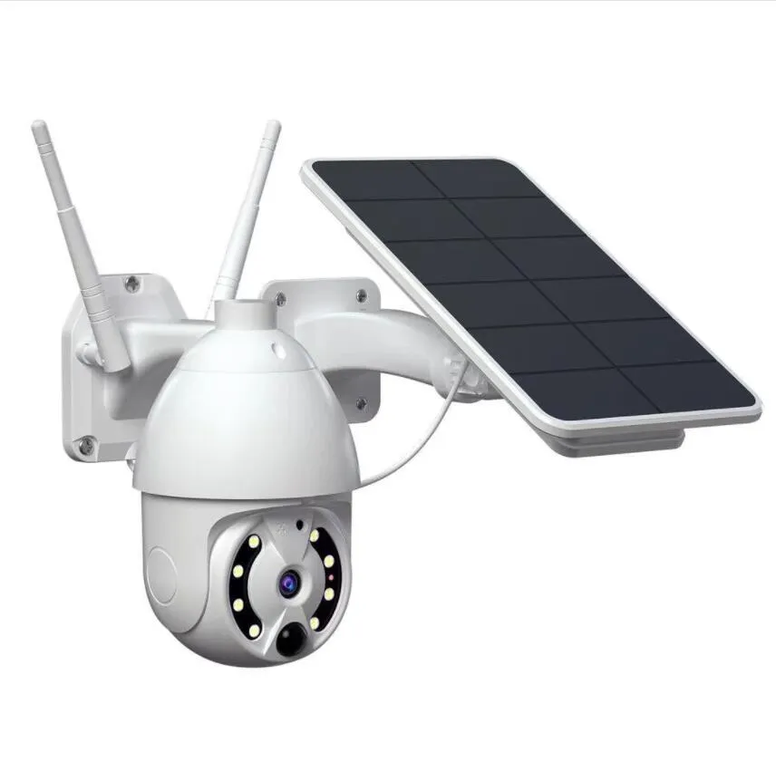 WIFI Camera Outdoor 4G Sim Card 1080P HD Bulit-in Battery Solar Wireless PTZ IP Camer WI-FI Street Video Surveillance CCTV