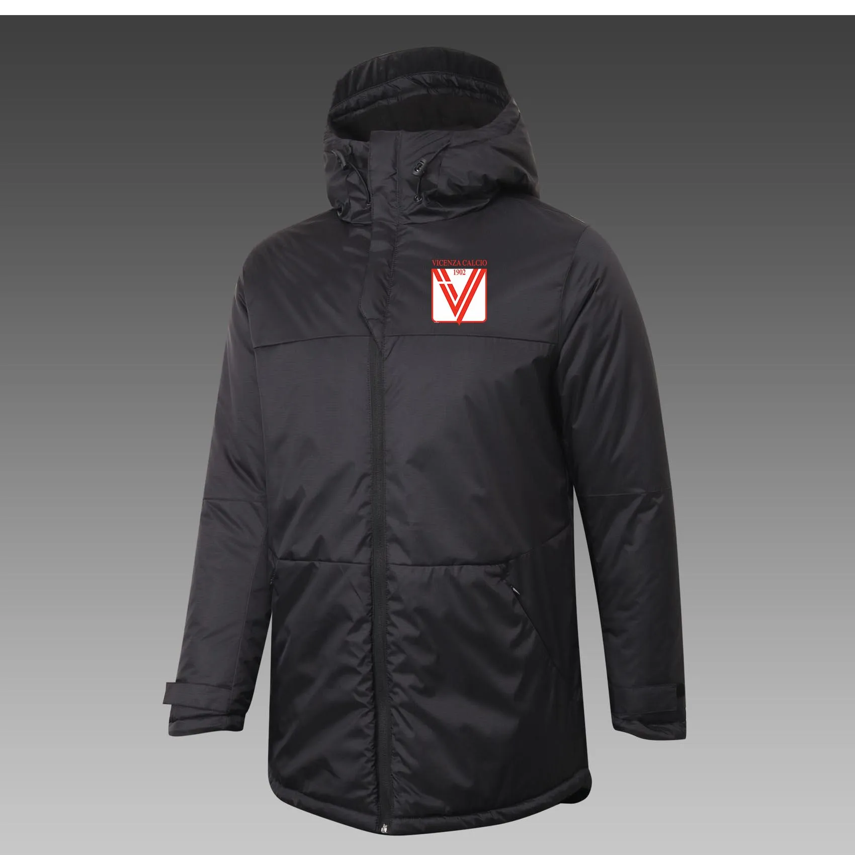 Mens Vicenza Calcio SpA Down Winter Outdoor leisure sports coat Outerwear Parkas Team emblems customized