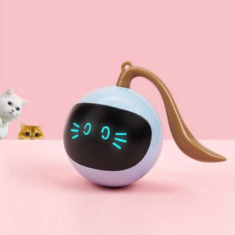 Electronic Pet Cat Toy Toy Smart Cat игрушка вращающаяся автоматическая забавная кошка упражнения игрушка перезарядка 1000 мАч шариковых игрушек для кошек котенок Gatos 210929