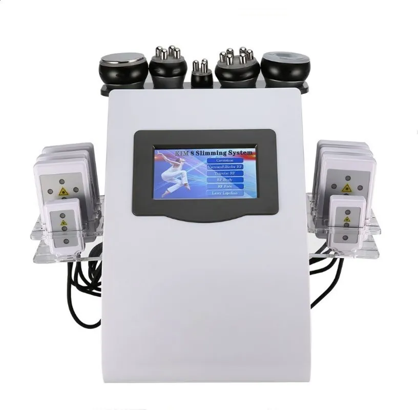 High Quality Laser Machine 40k Ultrasonic liposuction Cavitation 8 Pads LLLT lipo Laser weight loss Machine Vacuum RF Skin Care Salon Spa Equipment