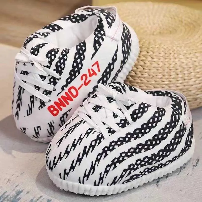 Unisex Big Size 35-44 Winter Slippers Women Snug Sneakers Ladies Warm Home Slippers Men/Women Slippers House Floor Shoes Woman P0828