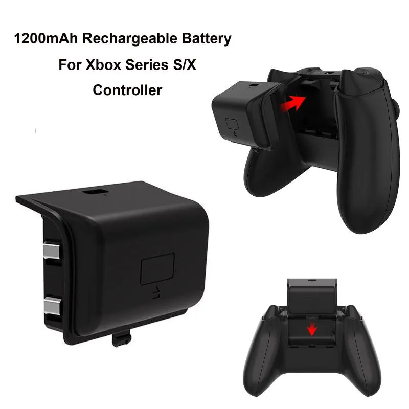 Battery Pack For Xbox Series S/X Controller, 1200mah Rechargeable Battery Paquete De Batería Con