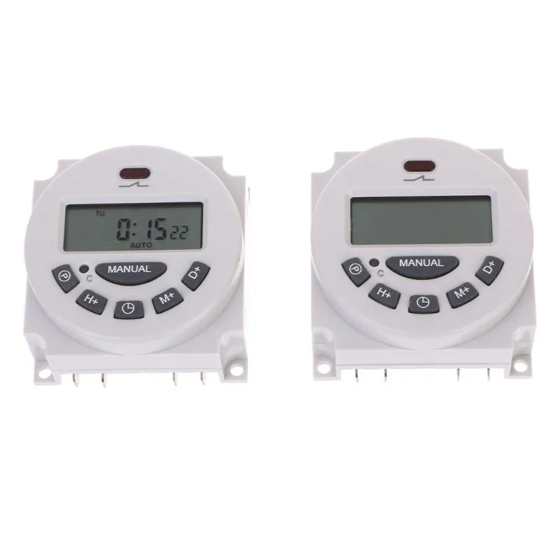 Timers DC12V AC220V Digital LCD Veckovis programmerbar tidsbrytare Relä Elektronisk timer