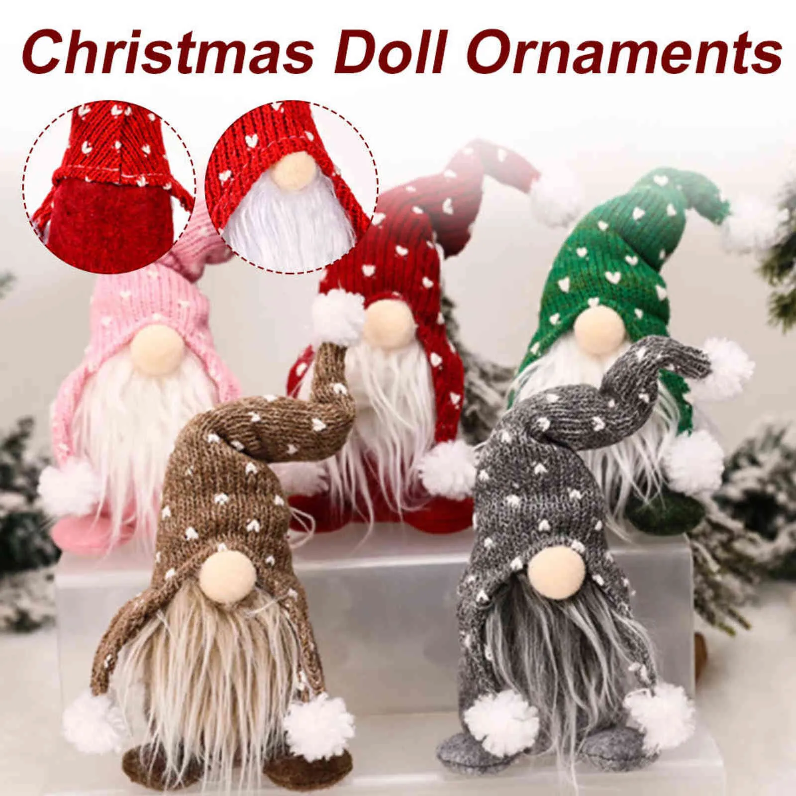 1 PC Boże Narodzenie Gnomy Pluszowe Santa Doll Xmas Gonk Dwarf Elf Dekoracji Prezenty Ozdoby Dla Bożego Narodzenia Nowy Rok Decor Gift H1112