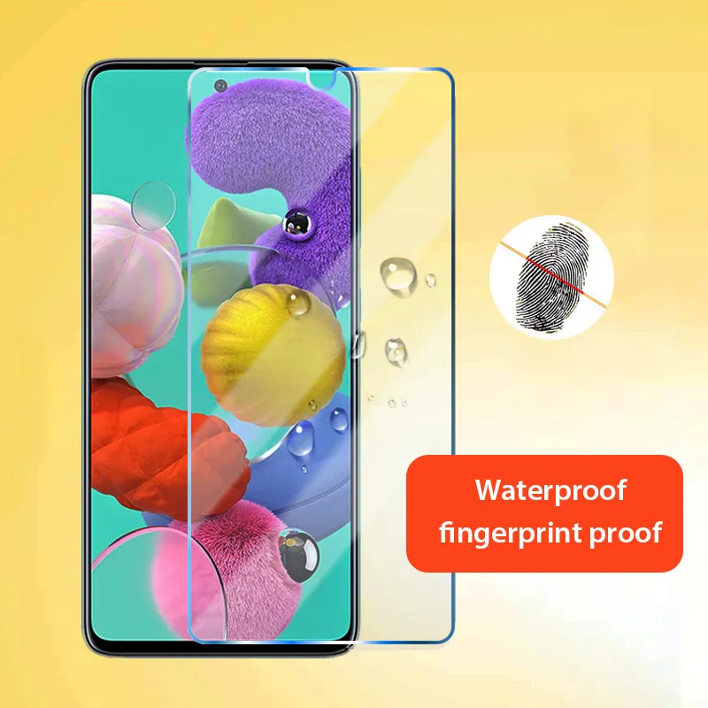 Protezione dello schermo dell'obiettivo della fotocamera 2IN1 su Samsung Galaxy A10S A20S A21S A30S Vetro temperato per A40S A50S A70S Un vetro Quantum