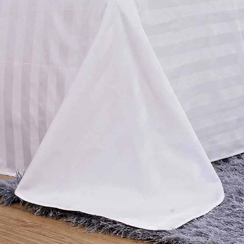 el bedding lenzuolo bianco 100% cotone tinta unita lenzuolo piatto 210626