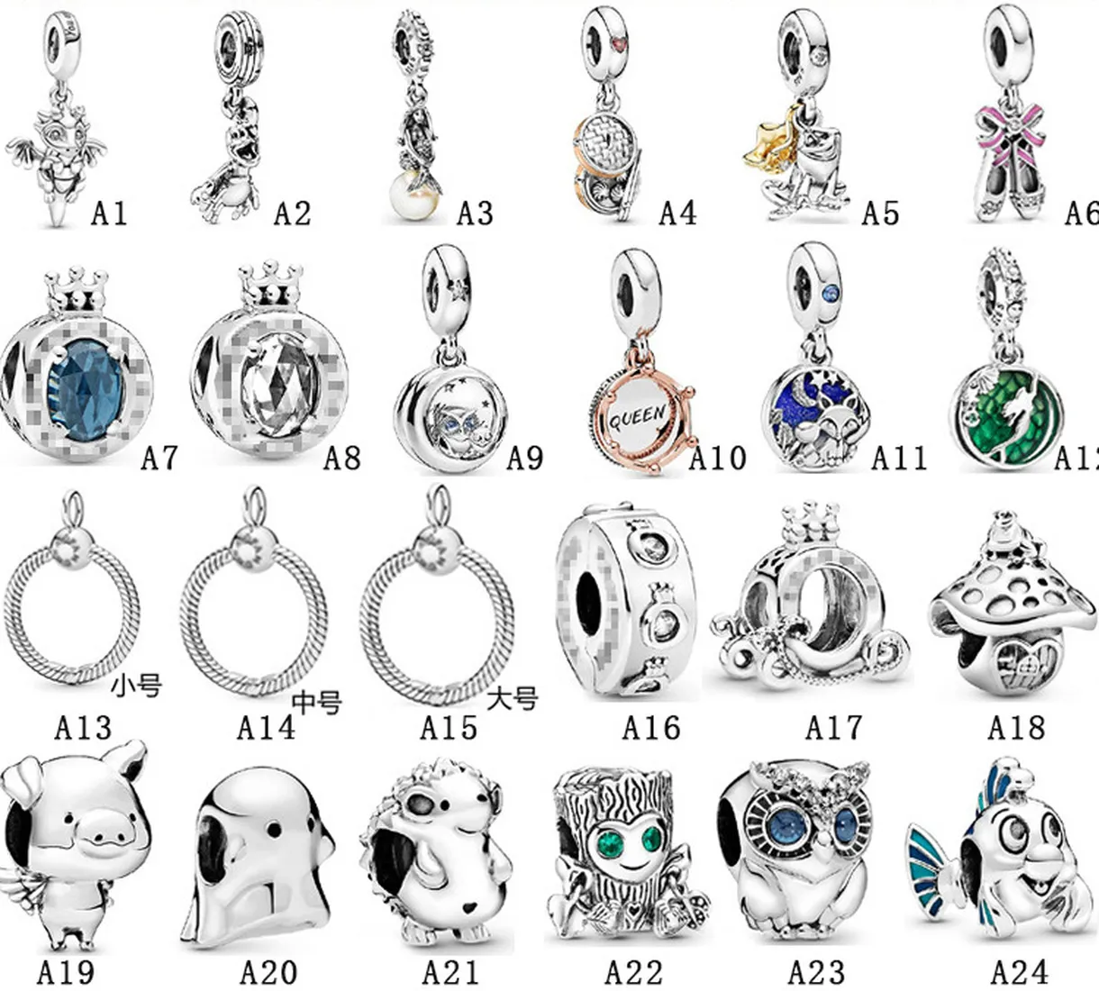 Bijoux de créateur 925 Bracelet en Argent Charme Perle fit Pandora Hérisson Mignon Arbre Hibou Diapositive Bracelets Perles Charmes De Style Européen Perlé Murano