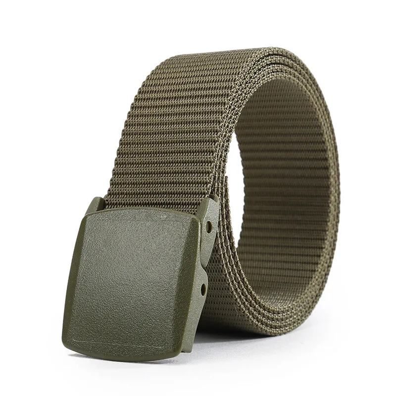 Cinture femminili da uomo Cintura regolabile in nylon militare Uomo Vita tattica da viaggio all'aperto con fibbia in plastica per pantaloni 120 cm