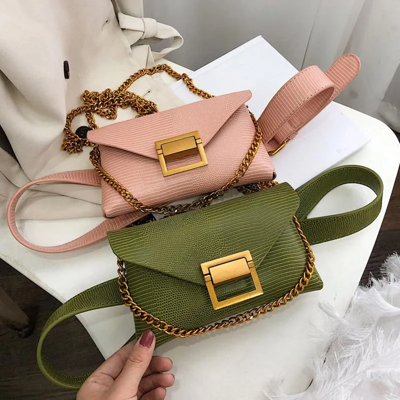 Waist Bags 2021 Spring Arrival Fashion Womens PU Chain Belt Bag Ladies Chest Handy Fanny Pack Girl Solid Shoulder From 30 27 DHgate