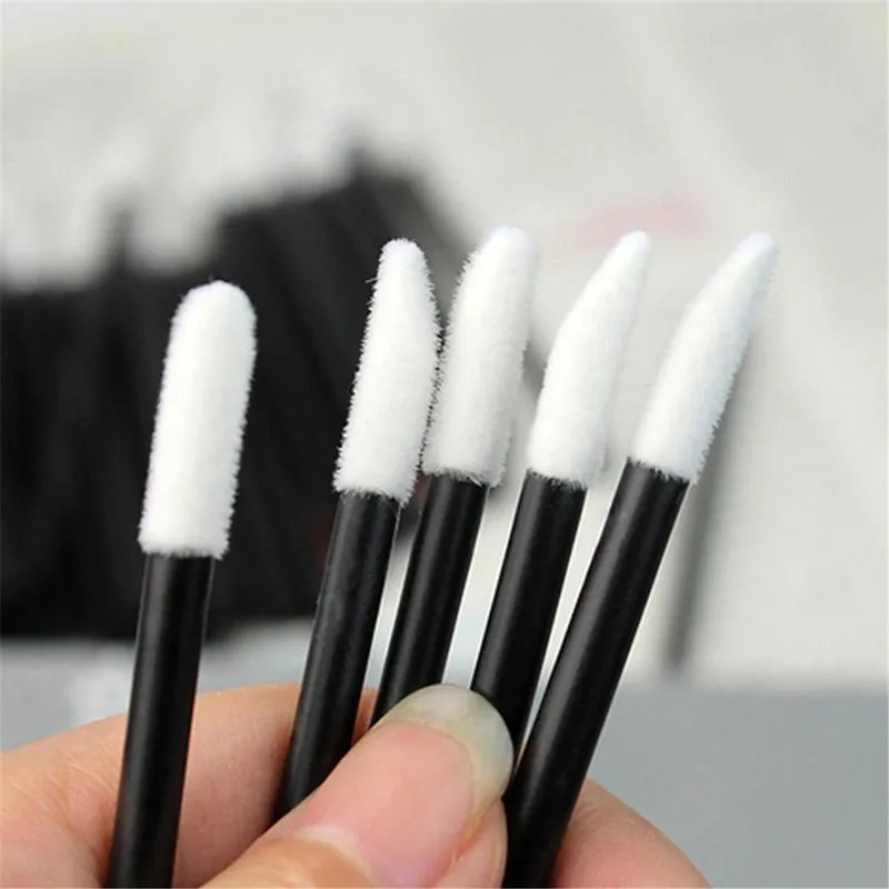 Disposable Lip Brush LipGloss Wands Applicator Makeup Cosmetic Tool Black Color MakeupBrush Supply Wholesale WQ341-WLL