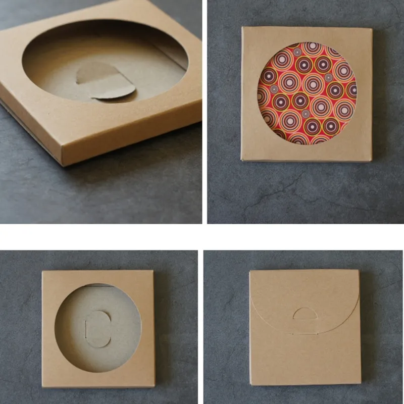 Wholesale DIY Gift Boxes: High Quality Kraft Paper Coaster Packing Box With  Window For Ceramic Cup Mat, Mug Pad Kraft Paper Packaging From Flyw201264,  $0.36