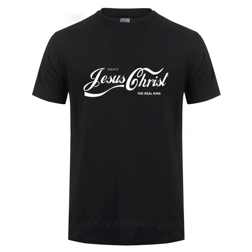 Njut av Jesus Kristus Den riktiga kungen Christian Fun T Shirt Dop Church Bride Squad Estetisk Tro Bomull Rolig Gift T-shirt 210706