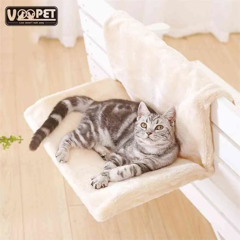Cat Bed Removable Window Sill Cat Radiator Lounge Hammock for Cats Kitty Hanging Bed Cosy Pet Bed Seat Hammock 210722
