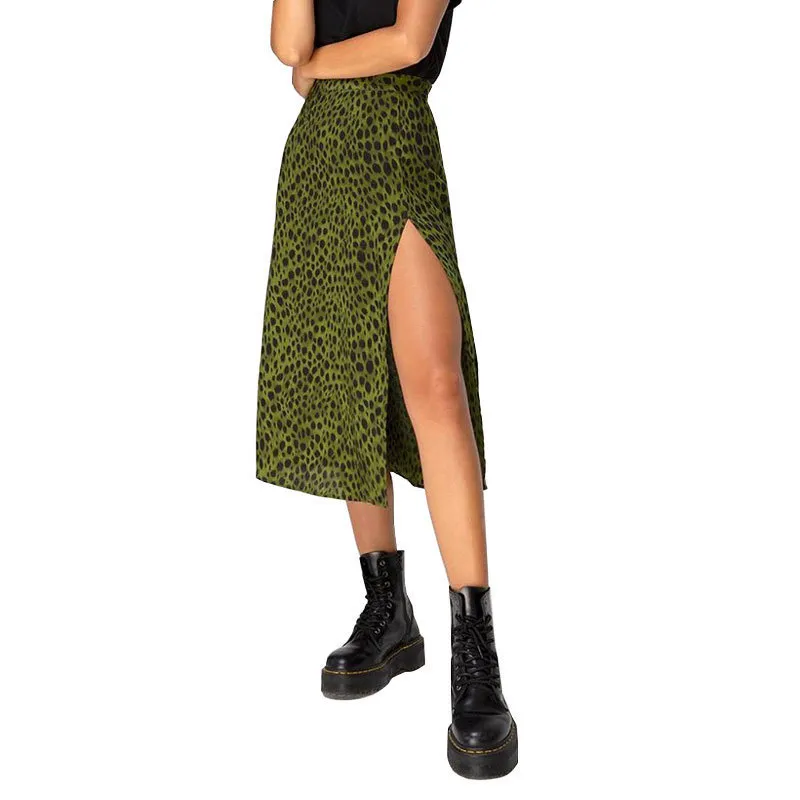 Mid length leopard skirts dress deals