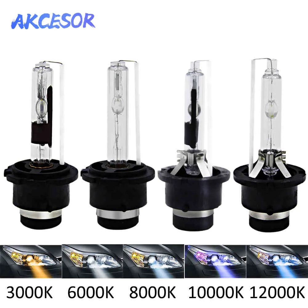 2 SZTUK D2S HID Xenon Kit D2R D4R D4S Samochodowy żarówka Auto Light Headlamp 3000K 4300K ​​5000K 6000K 8000K 10000K 12000K 12 V 35W