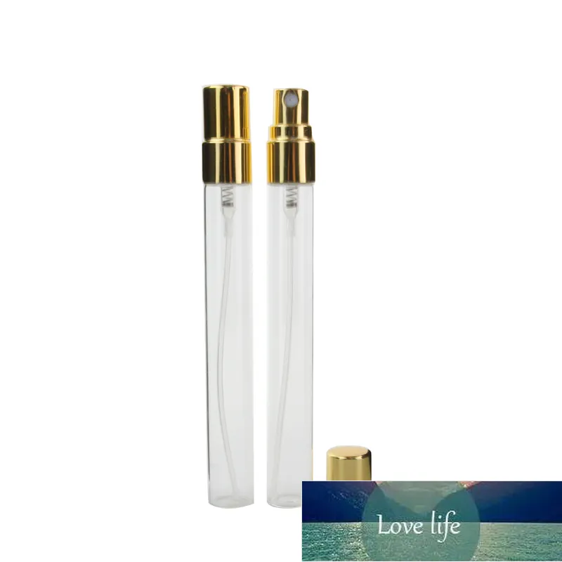 Bouteille de parfum en verre de 10ml, 1/3 OZ, récipient de pulvérisation de cosmétiques pour femmes, petit bouchon en aluminium rechargeable, emballage atomiseur