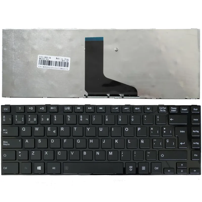 Spanish Keyboard TOSHIBA SATELLITE L800 L800D L805 L830 L835 L840 L845 P840 P845 C800 C840 C845 M800 M805 SP Black