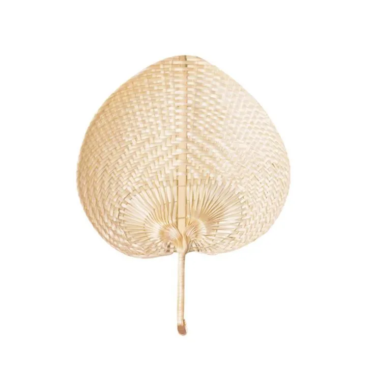 120pcs Party Favor Palm Leaves Fans Handgjorda korgar Naturfärg Palmfläkt Traditionella Kinesiska Hantverk Bröllopsgåvor Sn2709