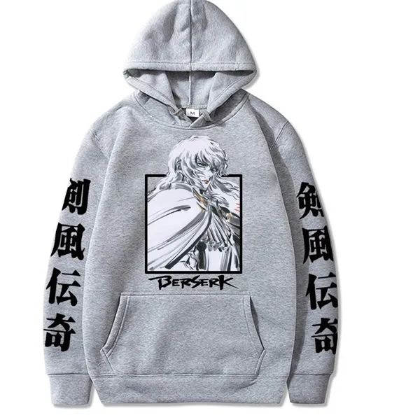 Anime hoodie black deals and white