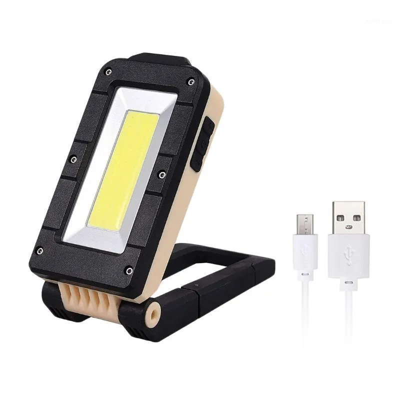 Lanternas Tochas Multifuncional Cob Work Light USB Recarregável LED 180 Grau Ajustável Portátil Bottom Ímã Design Worki