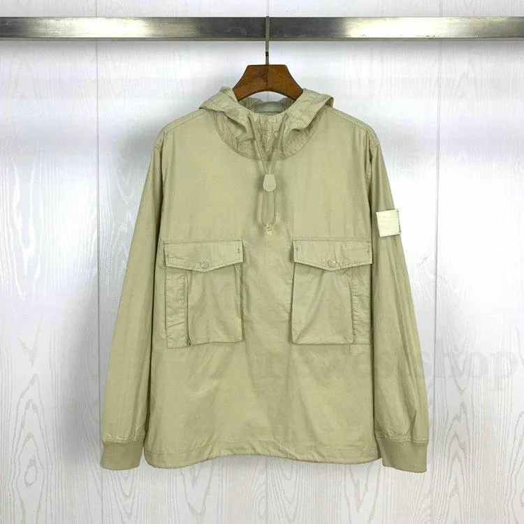 20SS Piece Hotslate Smock/Anorak Cotton Nylon Tela Jacket Men Mujeres Mujeres Dise￱ador de ropa de moda