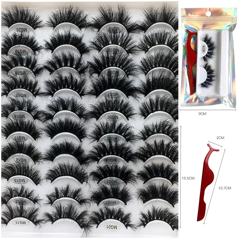 Natural 3D Mink Eyelashes Messy False Eyelash Fluffy Thick Dramatic Long Lashes Extension Cruelty Free Fake Eye lash Makeup