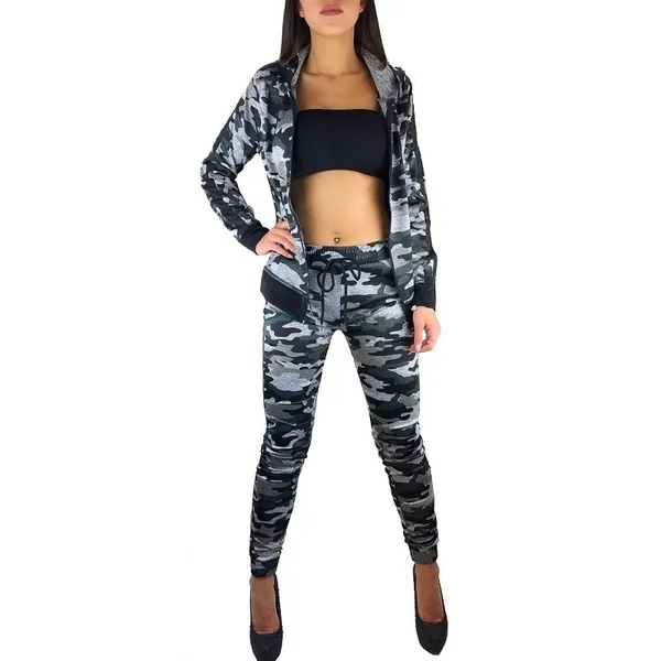 ZOGAA 2021 Women Long Sleeve Long Pants Suits Two Pieces Set Sporting Tracksuit Outfit Hoodie Top And Pant Tracksuit Women Sets Y0625