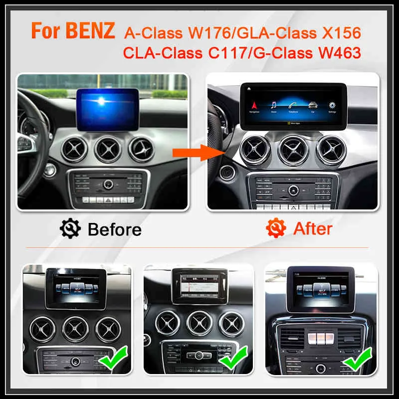 Car Radio Android 10 Für Mercedes Benz A A W176 GLA X156 CLA C117 G Klasse  W463 Stereo Auto Audio Bildschirm Von 734,28 €