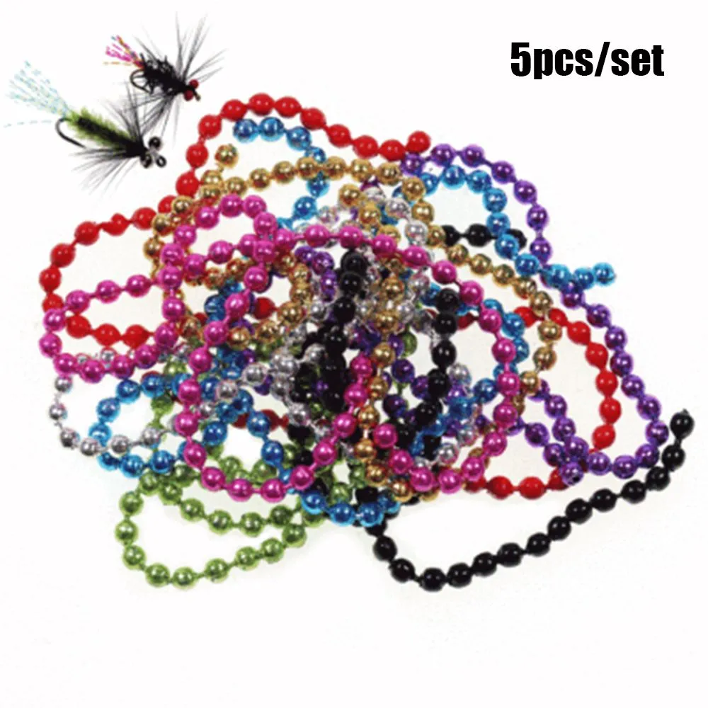 5pcs colorato s gancio da pesca materiale bel design occhi di perline pesca a mosca assistente colpo 15 cm di lunghezza