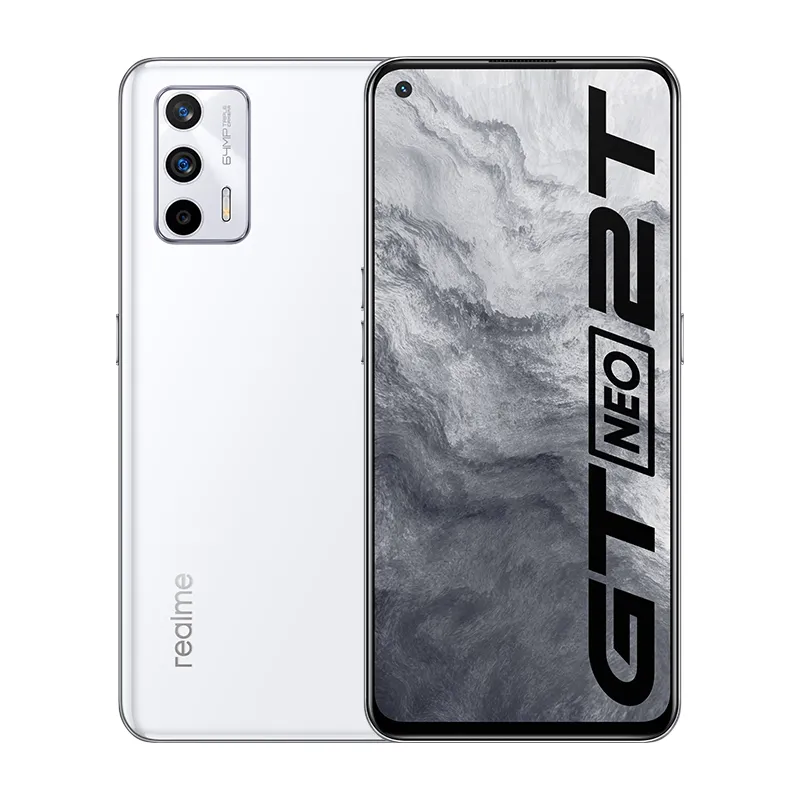 Original Oppo Realme GT Neo 2T 5G Mobiltelefon 8GB RAM 128GB 256GB ROM Octa Core MTK dimension 1200-AI 64.0MP Android 6.43 "Fullskärm Fingerprint ID Face Smart Cell Phone