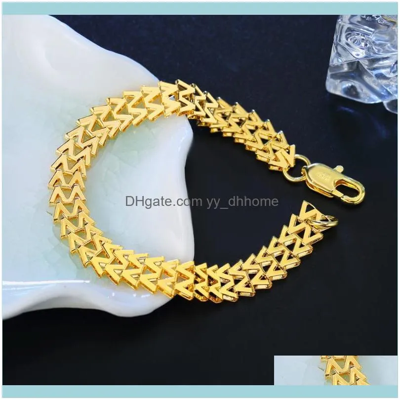 Link, Chain Fashion Bracelets For Women 9MM Bangle Jewelry Accessories Ladies Chains Metal Copper Material Charm Trendy