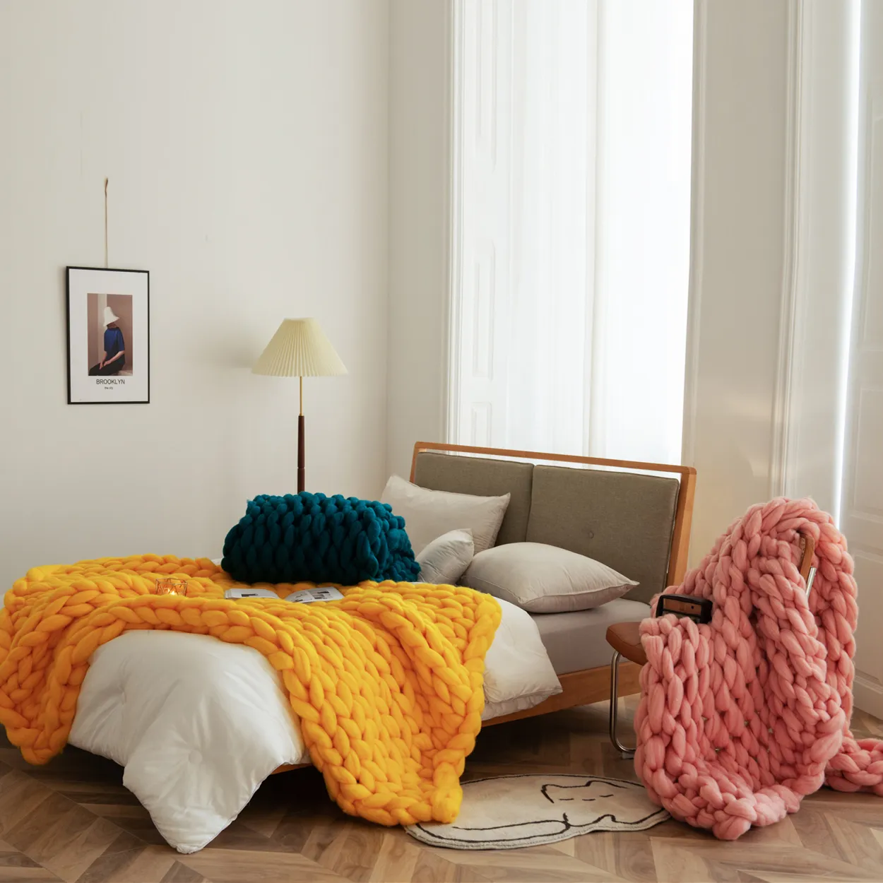 Chunky Blanket Brooklyn Bedding Weighted Blanket Cozy Chunky Knit