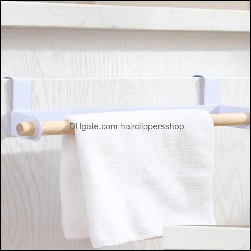 Towel Racks Single Pole Paper Holder Rack Bathroom Toilet Roll Cupboard Hanger Hook Kitchen Accessories White