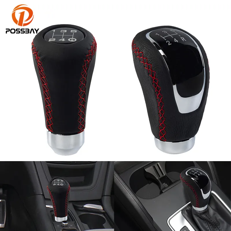 Autovertandwisseling Knop 5 Speed ​​Stick Shifter Hefboomleer voor E46 E60 E90 / Golf 6/207 307 / Passat B6 B8 Interieur Details