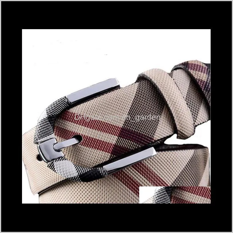 top mens designer belts high quality jeans casual belt mens plaid business belt
