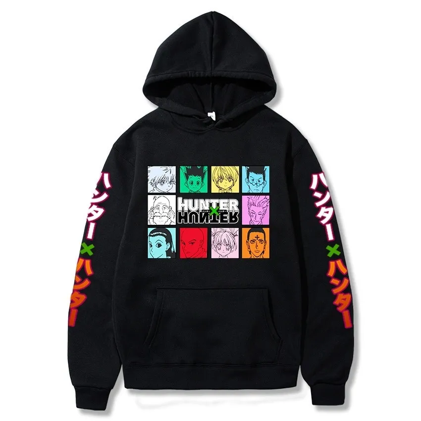 Anime X Hunter Killua Leorio Kurapika Gon Hisoka Pullover Hoodie Streetwear Tops